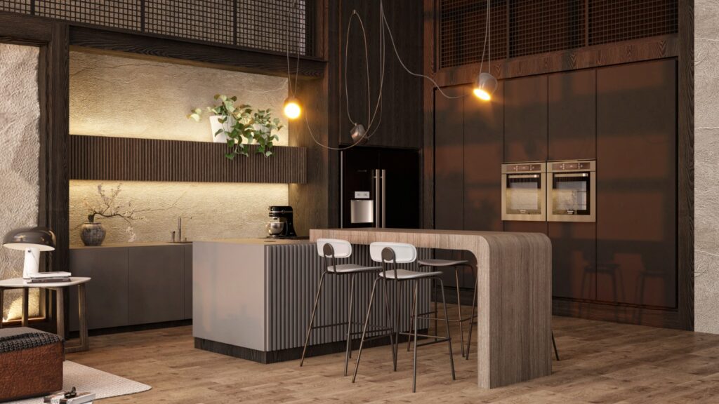 Banqueta New York Cinza em loft